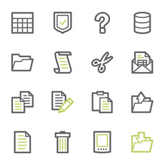 Document web icons set