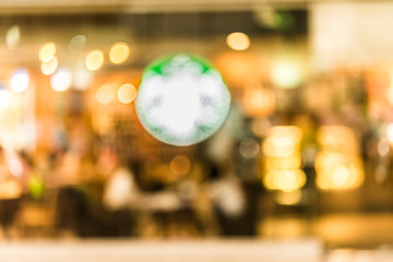 blur coffee shop background