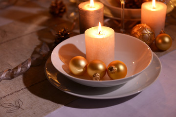 Beautiful Christmas table setting