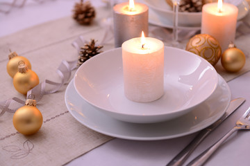 Beautiful Christmas table setting