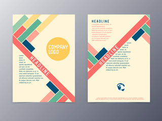 colorful modern design flyer template vector