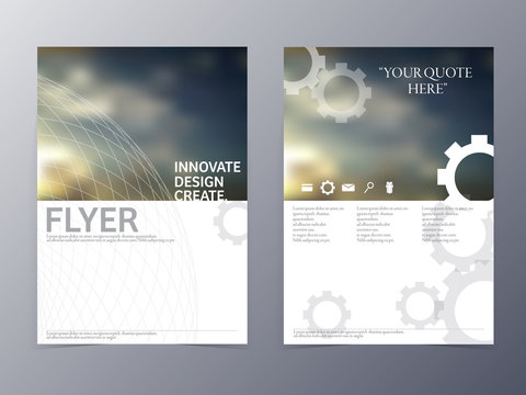 vector modern flyer design template