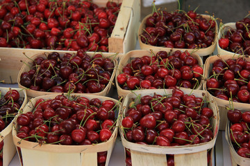 Cherries at a French market