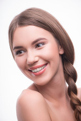 Fototapeta premium Beautiful girl expresses different emotions
