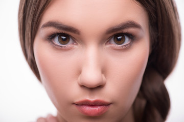 Fototapeta premium Beautiful girl expresses different emotions
