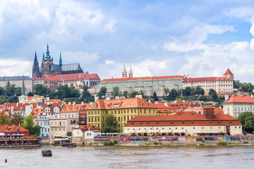 Naklejka na ściany i meble Cityscape of Prague.