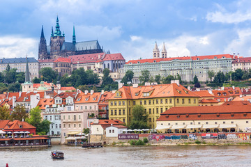 Cityscape of Prague.