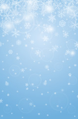 Abstract vertical christmas background with snowflakes.
