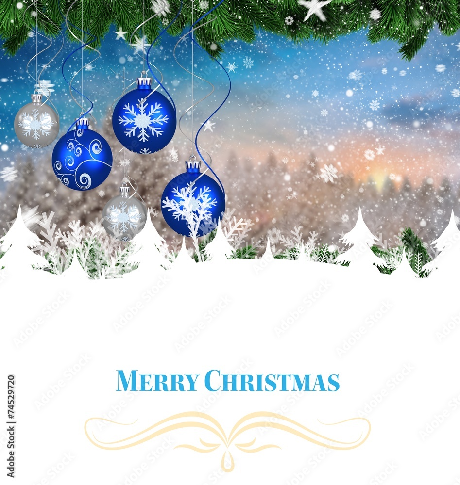 Poster composite image of composite image of christmas card