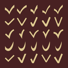 Set of Fine Different Vector Check Marks