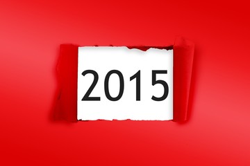 Composite image of rip in paper