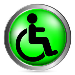 Disabled sign button
