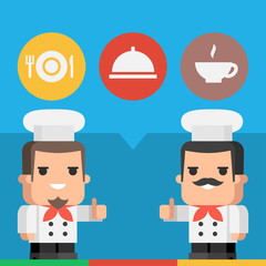 Chef showing thumbs up concept