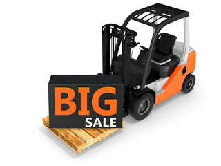 3d forklift with big sale box