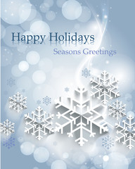 Abstract Christmas background with snowflakes