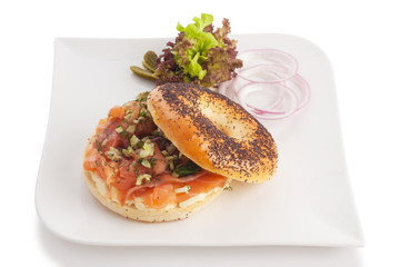Smoked salmon sandwich