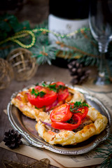 fillet of a salmon in puff pastry