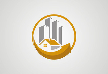 Real estate building vector logo design
