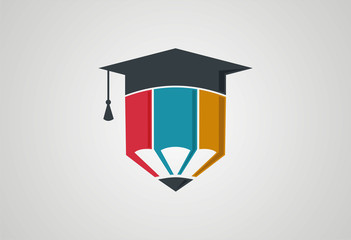 Pencil education logo illustration