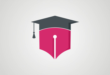 Pen graduate logo illustration
