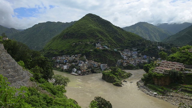 The Ganges begins at the confluence at Devprayag