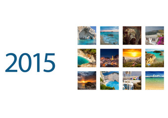 Desk Calendar 2015. Greece image selection.