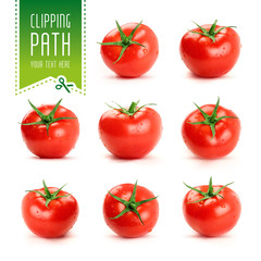 tomato set with clipping path