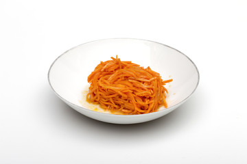carrot salad on the white background