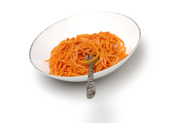 carrot salad on the white background