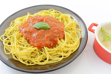 おいしそうなミートソーススパゲティー