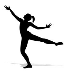 silhouette di ballerina