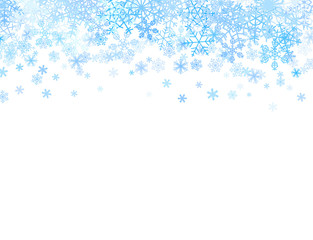 Christmas card with snowflakes on top