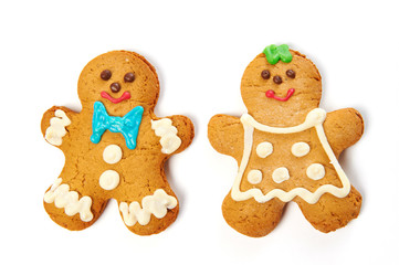 Gingerbread cookies isolated