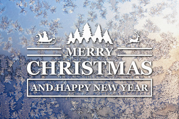 Merry Christmas and New Year greeting card