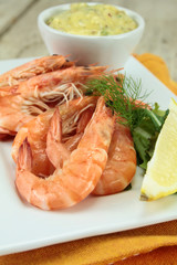 crevettes roses