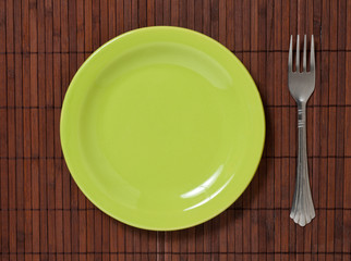 fork with plate