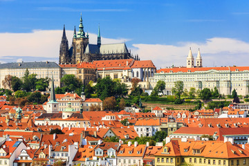 Prague castle and St. Vitus Cathedral, Czech Republic.