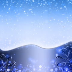 Fototapeta na wymiar beautiful blue Christmas background