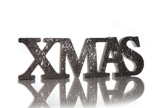 Xmas Schriftzug zu Weihnachten in 3D
