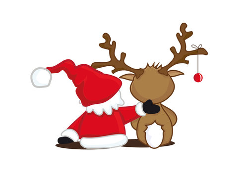 Santa und Rentier