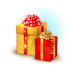 Christmas icon with gift boxes