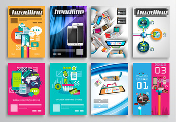 Set of Flyer Design, Infographics. Brochure Designs