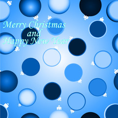 Christmas balls of various colors, seamless wallpaper. Vector