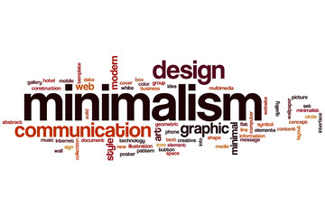 Minimalism word cloud
