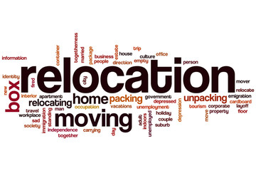 Relocation word cloud