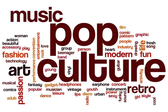 Pop culture word cloud