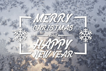 Merry Christmas and New Year greeting card