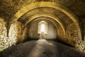 Room inside old castle