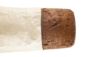 rye bread in paper packing