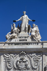Fototapeta premium Triumphal Augusta Arch located in Lisbon, Portugal.